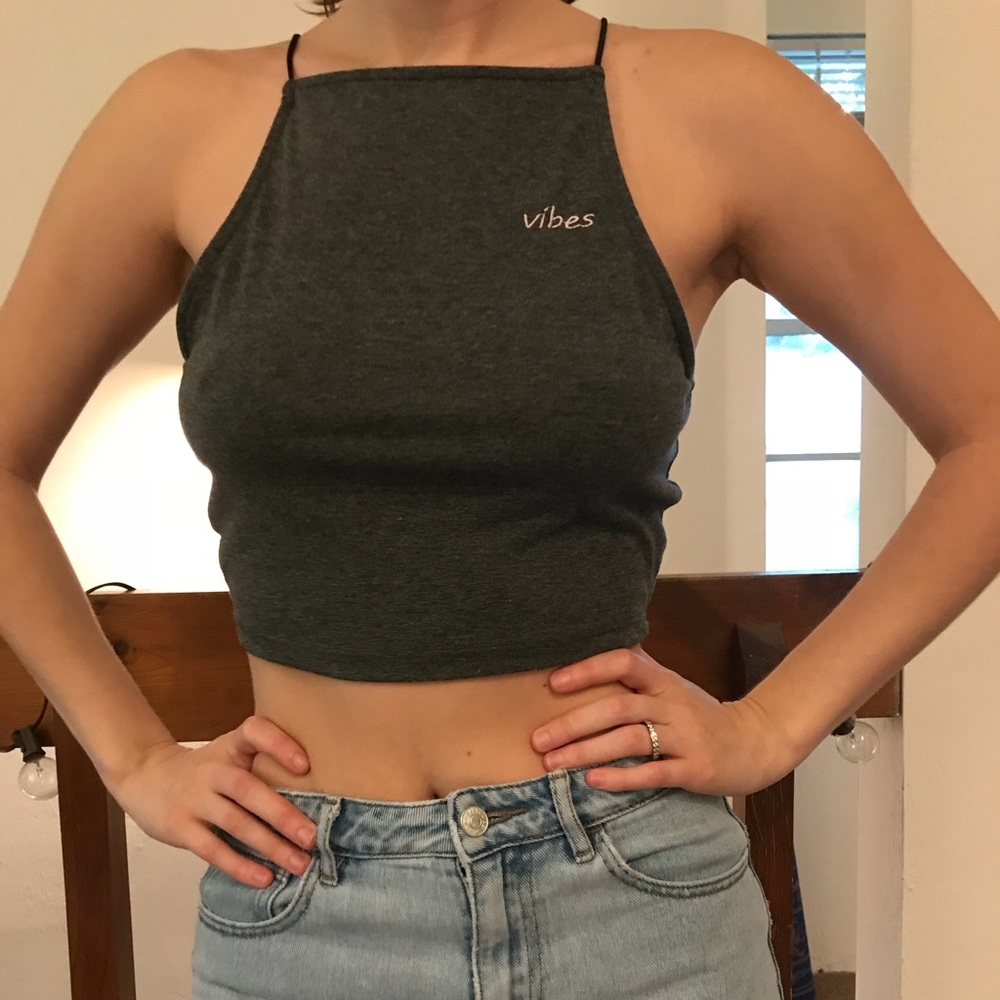 *SOLD* Cropped Halter Top